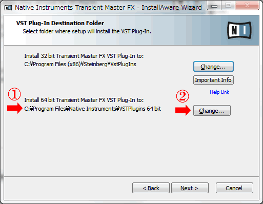 ネイティブインストゥルメントソフト64ビットインストール