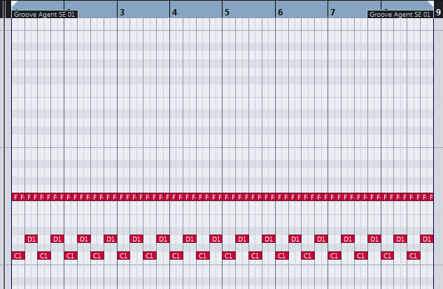 GAOドラムパターン8小節