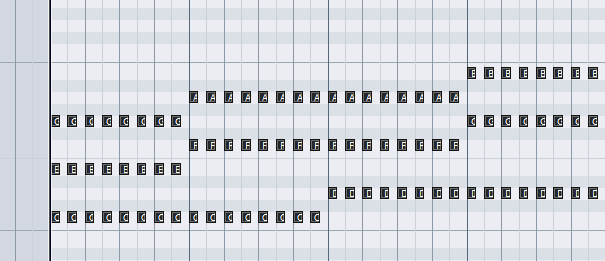 MIDIの長さ調整完了後